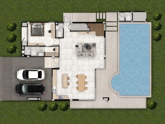 1 Floor Plan - Afton Villa | Plover Cove Luxury Villas