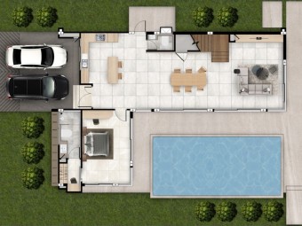 1 Floor Plan - Brooks Villa | Plover Cove Luxury Villas