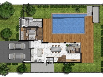 1 Floor Plan - Cresswell Villa | Plover Cove Luxury Villas